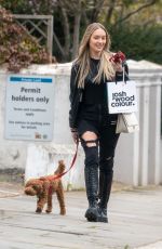 ROXY HORNER Out with Her Dog in Notting Hill 03/29/2022