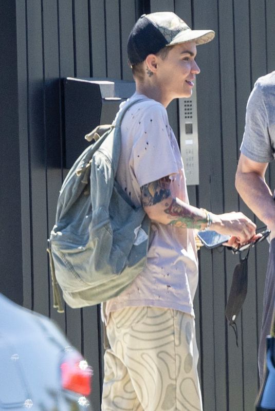 RUBY ROSE Getting Picked up by a Limo in Los Angeles 03/24/2022