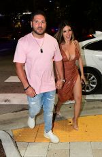 SAFFIRE MATOS Leaves Swan Restaurant in Miami 03/19/2022