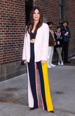 SANDRA BULLOCK Arrives at Late Show with Stephen Colbert in New York 03/14/2022