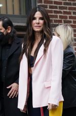SANDRA BULLOCK Arrives at Late Show with Stephen Colbert in New York 03/14/2022