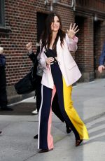 SANDRA BULLOCK Arrives at Late Show with Stephen Colbert in New York 03/14/2022