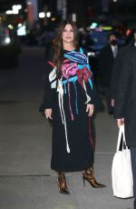 SANDRA BULLOCK Leaves Late Show with Stephen Colbert in New York 03/14/2022