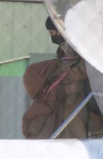 SANDRA BULLOCK Touches Down in Los Angeles 03/20/2022