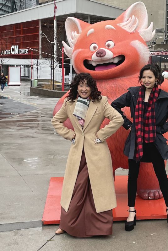 SANDRA OH and ROSALIE CHIANG Promotes Turning Red in Toronto 03/07/2022