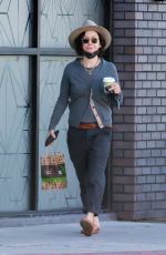 SARA GILBERT at Kreation Organic Juicery in Los Angeles 02/28/2022