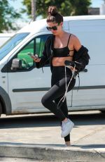 SARA SAMPAIO Leaves Pilates Class in West Hollywood 03/02/2022