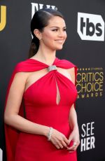 SELENA GOMEZ at 27th Annual Critics Choice Awards in Los Angeles 03/13/2022