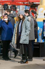 SELENA GOMEZ on the Set of Only Murders in the Building in Coney Island 03/07/2022