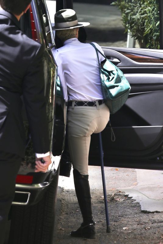 SELMA BLAIR Hops into a SUV with Her Dog and a Friend in Studio City 03/13/2022