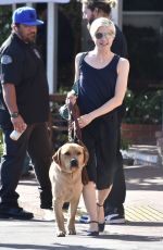 SELMA BLAIR Out for Lunch with Her Service Dog in Los Angeles 03/18/2022