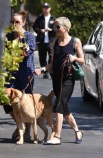 SELMA BLAIR Out for Lunch with Her Service Dog in Los Angeles 03/18/2022
