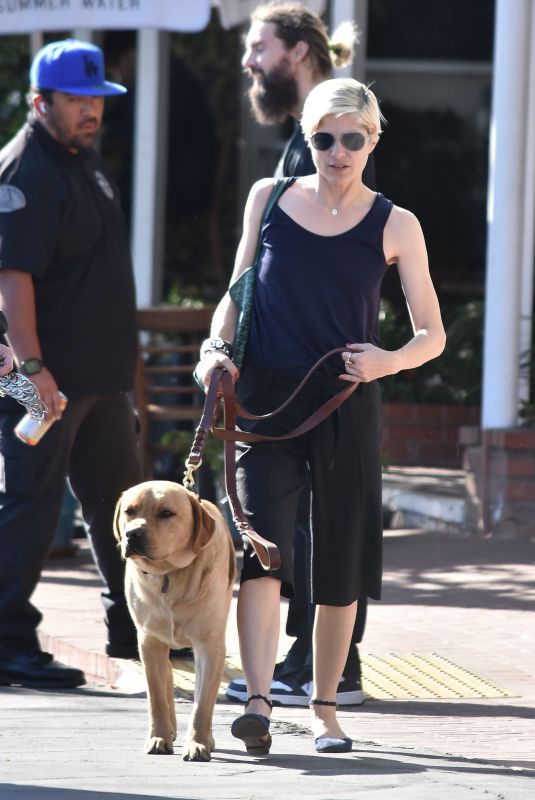 SELMA BLAIR Out for Lunch with Her Service Dog in Los Angeles 03/18/2022