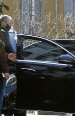 SHARON STONE Leaves Her Hotel in Milan 02/28/2022