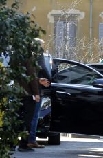 SHARON STONE Leaves Her Hotel in Milan 02/28/2022