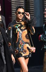 SIMONE ASHLEY Arrives at Valentino Show in Paris 03/06/2022