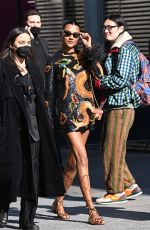 SIMONE ASHLEY Arrives at Valentino Show in Paris 03/06/2022