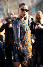 SIMONE ASHLEY Arrives at Valentino Show in Paris 03/06/2022
