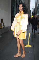 SIMONE ASHLEY Arrives to Promotes Bridgerton at Today Show in New York 03/24/2022