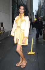 SIMONE ASHLEY Arrives to Promotes Bridgerton at Today Show in New York 03/24/2022