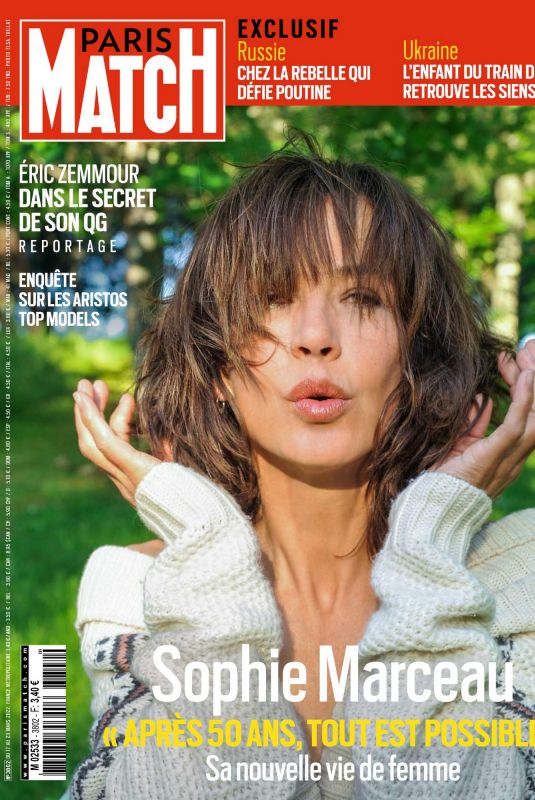 SOPHIE MARCEAU in Paris Match, March 2022