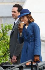 TATIANA MASLANY on the Set of Perry Mason in Los Angeles 03/30/2022