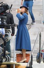 TATIANA MASLANY on the Set of Perry Mason in Los Angeles 03/30/2022