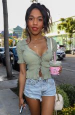 TEALA DUNN Arrives at Revolve Social House Grand Ppening in Los Angeles 03/03/2022