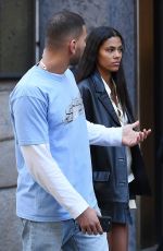 TINA KUNAKEY and Younes Bendjima Out in Milan 02/27/2022