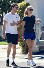 VICTORIA AZARENKA Out for Coffee with Trainer Francis Bougy in Palm Springs 03/11/2022