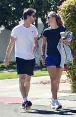 VICTORIA AZARENKA Out for Coffee with Trainer Francis Bougy in Palm Springs 03/11/2022