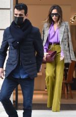VICTORIA BECKHAM Leaves Celine Store in Paris 03/03/2022