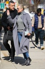 YOLANDA HADID Out in New York 03/15/2022