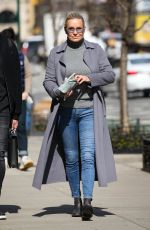 YOLANDA HADID Out in New York 03/15/2022