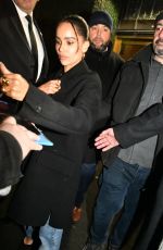 ZOE KRAVITZ Arrives at SNL Afterparty in New York 03/12/2022