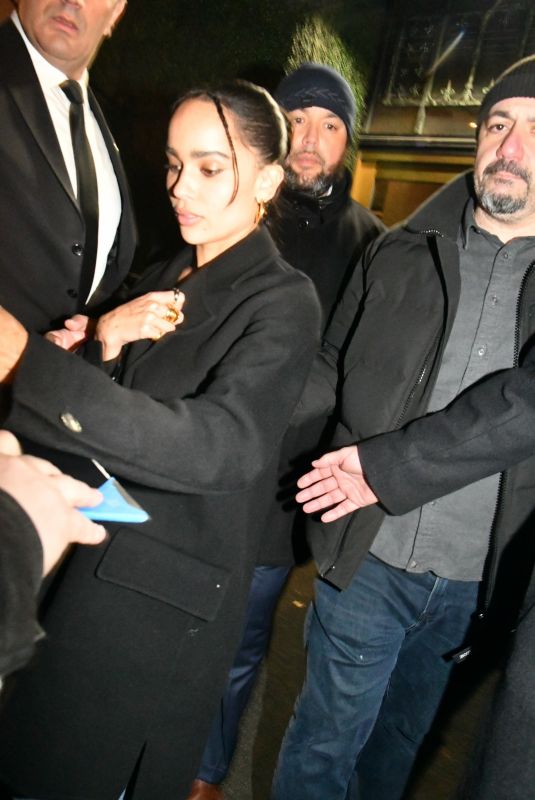 ZOE KRAVITZ Arrives at SNL Afterparty in New York 03/12/2022