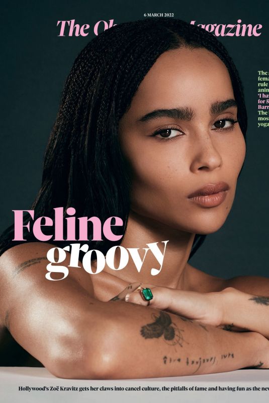 ZOE KRAVITZ in The Observer Magazine, March 2022