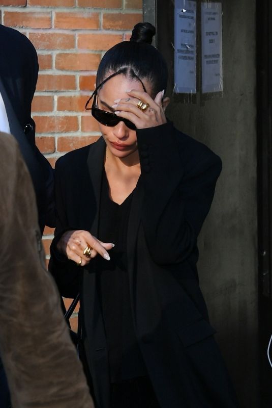 ZOE KRAVITZ Leaves Bowery Hotel in New York 03/02/2022