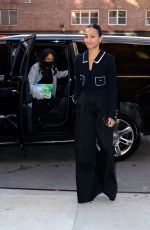 ZOE SALDANA Arrives at Her Hotel in New York 02/28/2022