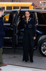 ZOE SALDANA Arrives at Her Hotel in New York 02/28/2022