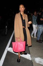 ZOE SALDANA at Giorgio Baldi in Santa Monica 03/29/2022