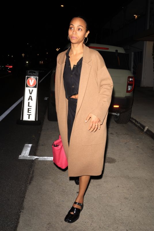 ZOE SALDANA at Giorgio Baldi in Santa Monica 03/29/2022