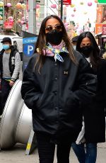 ZOE SALDANA Heading to a Chinatown Restaurant in New York 03/01/2022