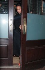 ZOE SALDANA Leaves Her Hotel to Promote The Adam Project in New York 02/28/2022