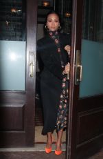 ZOE SALDANA Leaves Her Hotel to Promote The Adam Project in New York 02/28/2022