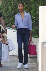 ZOE SALDANA Out in Los Angeles 03/27/2022