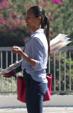ZOE SALDANA Out in Los Angeles 03/27/2022