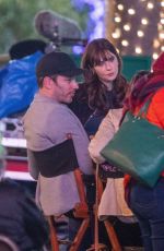 ZOOEY DESCHANEL and Jonathan Scott on the Set of Harold and the Purple Crayon in Atlanta 03/07/2022
