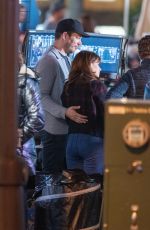 ZOOEY DESCHANEL and Jonathan Scott on the Set of Harold and the Purple Crayon in Atlanta 03/07/2022