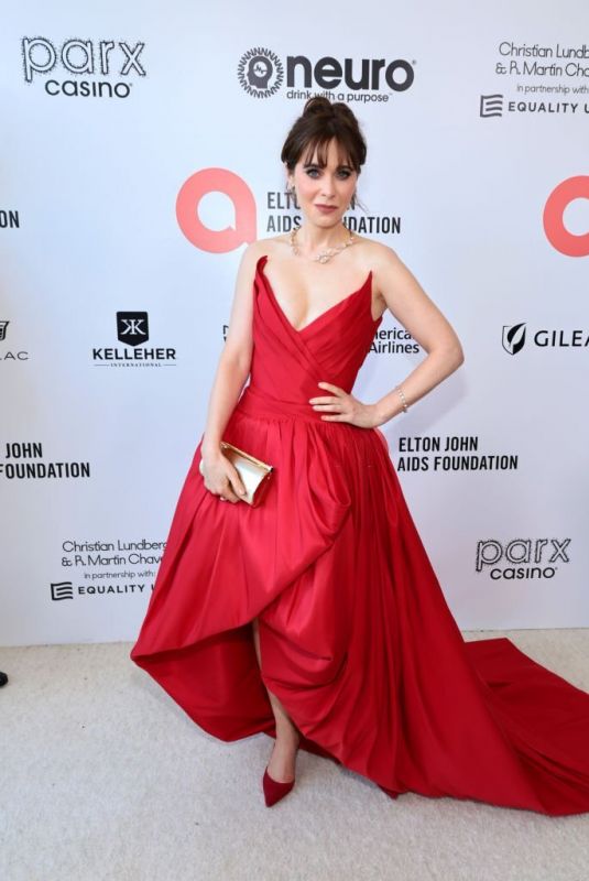 ZOOEY DESCHANEL at Elton John AIDS Foundation’s 30th Annual Academy Awards Viewing Party in West Hollywood 03/27/2022